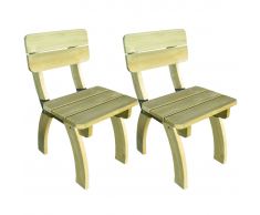 vidaXL Sedie Da Giardino 2 Pezzi Laccate In Legno Di Pino