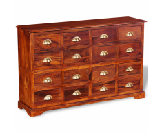 vidaXL Cassettiera 120x30x75 cm in Legno Massello di Sheesham
