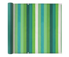 vidaXL Paravento da Balcone Tessuto Oxford 90x400 cm Grigia a Strisce