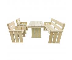 vidaXL Set da Pranzo per Esterni 4 pz 110x75x74 cm in Legno Impregnato