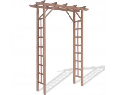 vidaXL Arco per Rose Piatto in WPC 150x50x195 cm Marrone