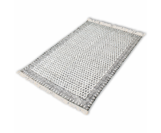 vidaXL Tappeto di Cotone 180x270 cm Bianco e Nero