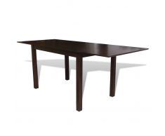 vidaXL Tavolo da pranzo allungabile in legno marrone 195 cm
