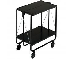 Leifheit Carrello da Cucina Pieghevole Nero 74237