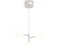 vidaXL Lampada LED a Sospensione con 3 Luci Bianco Caldo