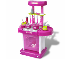 vidaXL Giocattolo bambini Cucina con luci ed effetti sonori rosa
