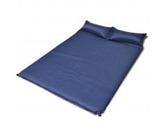 vidaXL Materasso Autogonfiabile Doppio 190 x 130 5 cm Blu