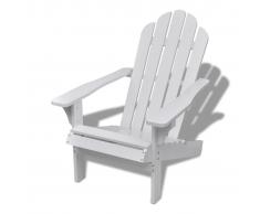 vidaXL Sedia in legno Soggiorno da Giardino Bianco