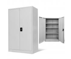 vidaXL Armadio da Ufficio in Acciaio Grigio