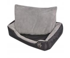 vidaXL Cuccia per Cani con Cuscino Imbottito Taglia XXL Nero