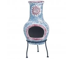 RedFire Caminetto Colima in Argilla Color Blu Marino/Rosso 86031