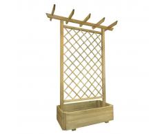 vidaXL Fioriera con Pergolato da Giardino 162 x 56 204 cm in Legno