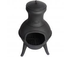 Esschert Design Caminetto in Ghisa 70 cm Nero FF109
