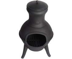 Esschert Design Caminetto in Ghisa 70 cm Nero FF109