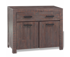 vidaXL Credenza in Legno Massello di Acacia Industriale 90x40x77 cm