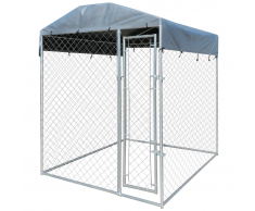 vidaXL Cuccia del cane da esterno resistente con tettoia 200 x 235 cm
