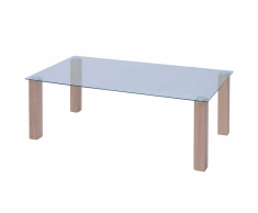 vidaXL Tavolino da Caffè in Vetro 120x60x43 cm