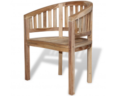 vidaXL Sedia a banana in legno di teak