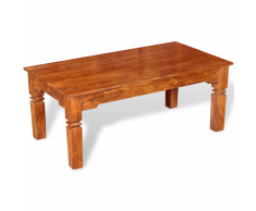 vidaXL Tavolino da Caffè in Legno Massello 110x60x45 cm