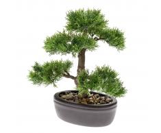 Emerald Bonsai Cedro Artificiale 32 cm 420001 Verde