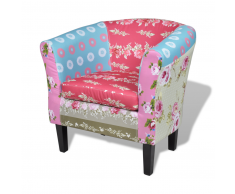 vidaXL Poltrona con Design Patchwork in Tessuto