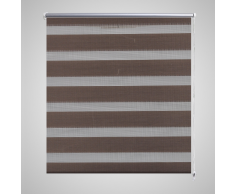 vidaXL Tenda a rullo oscurante zebra 90x150 caffé