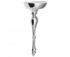 vidaXL Scaffale/Consolle Tavolo in Alluminio 25x13x61 cm Argento