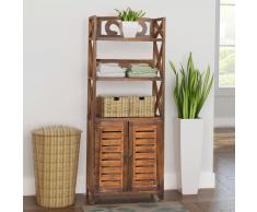 vidaXL Armadietto Bagno Albuquerque In Legno Marrone 46x24x117,5cm