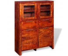 vidaXL Credenza in Legno Massello di Shisham 100x35x140 cm