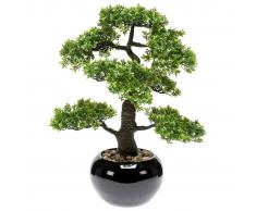 Emerald Ficus Artificiale Mini Bonsai 47 cm 420006 Verde