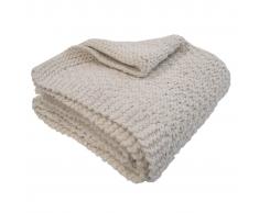 Overseas Coperta fatta a maglia 130x150 cm avorio