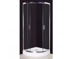 vidaXL Cabina doccia tonda 80 x cm alluminio e vetro temperato