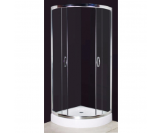 vidaXL Cabina doccia tonda 80 x cm alluminio e vetro temperato