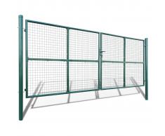 vidaXL Cancello a Rete per Giardino 415 x 200 cm / 400 150