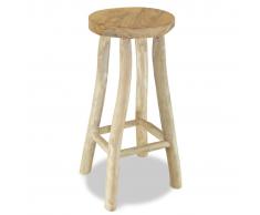 vidaXL Sgabello da Bar in Teak Marrone