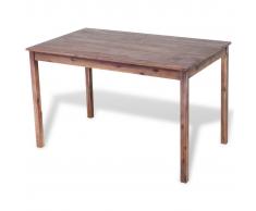 vidaXL Tavolo da Pranzo in Legno Massiccio di Acacia 120x70x75 cm