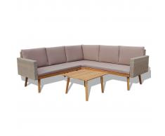 vidaXL Set Divani da Giardino 13 pz in Polirattan Leggero Grigio