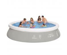 Jilong Piscina gonfiabile rotonda 450 x 122 cm grigia