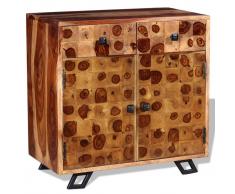 vidaXL Credenza in Legno Massello di Sheesham 65x35x65 cm