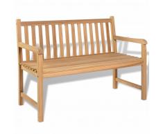 vidaXL Panca da Esterni in Legno di Teak 120x62,5x90 cm