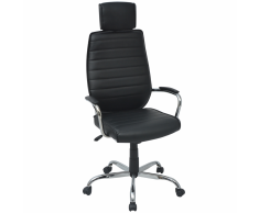 vidaXL Sedia da Ufficio in PU Cuoio Nero