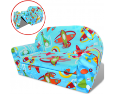 vidaXL Poltrona Letto per Bambini Fantasia Aerei