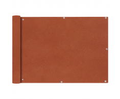 vidaXL Paravento da Balcone in Tessuto Oxford 75x400 cm Terracotta
