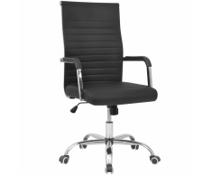 vidaXL Sedia da ufficio in pelle artificiale 55 x 63 cm nera