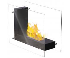 Qlima Camino ad Etanolo con Forma L 45x20,5x30 cm FFB 830
