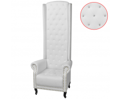 vidaXL Sedia con Schienale Alto Bianca 77x65x181 cm