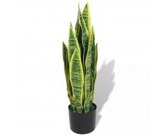 vidaXL Sansevieria Pianta Artificiale con Vaso 65 cm Verde