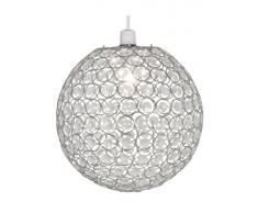 Oaks Lighting Abat-jour suspension Kendal Ball en acrylique transparent Finition chromée