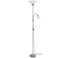 Reality - Lampadaire décoration Erzwo - E27 - 150 W et E14 40 W - Plastique et Métal - 28 x 180 cm - IP20 - Interrupteur pied et cordon