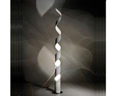 LAMPADAIRE SALON DESIGN "CURL" SPIRALE blanc style rétro 161 cm